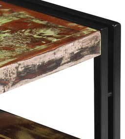 Móvel de TV em madeira recuperada maciça 120x30x40 cm