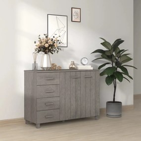 vidaXL Aparador HAMAR 113x40x80 cm pinho maciço cinza-claro
