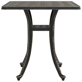 Mesa de jardim 53x53x53 cm alumínio fundido bronze