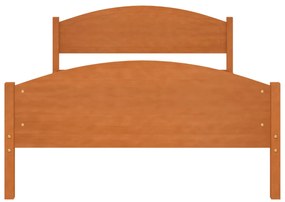 Estrutura de cama 120x200 cm pinho maciço castanho mel