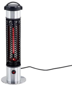 Aquecedor de exterior elétrico 800 Watt em alumínio e preto VEZUVIO Beliani