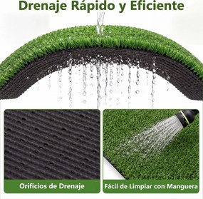 Rolo de Relva Artificial 5x1 m (5 m²) para Interior e Exterior Altura do pelo: 20 mm, Aspeto Realista, Verde