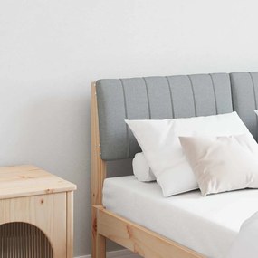 vidaXL Cabeceira estofada Cinzento-claro 120 cm