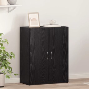 Gabinete de Escritório Carvalho Preto 60x32x77.5 cm Madeira Engenheira