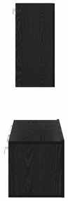 Conjunto de Armários para TV 4 pcs Carvalho Preto