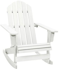 vidaXL Cadeira de baloiço para jardim madeira branco