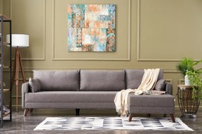 Sofá de Canto Bella – Castanho – 275x85x81 cm
