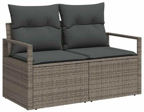 Conjunto de Sofá de Jardim Cinza 9 pcs Cinzeto Grande