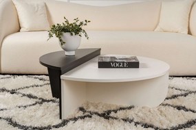 Mesa de Café Orion - Branco Madeira, Preto Madeira - 90x30x60cm, 85x35
