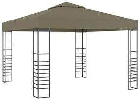 Tenda de jardim 3x3m 180 g/m² cinzento-acastanhado