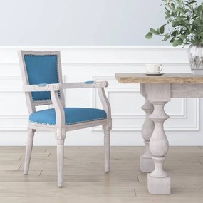 344496 vidaXL Cadeira de jantar veludo azul