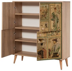 Armário Multiuso Multilux – Carvalho Sonoma – 95x111x36 cm