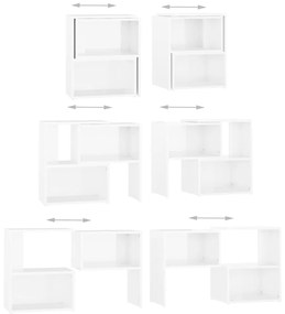 Móvel de TV 104x30x52 cm derivados de madeira branco brilhante