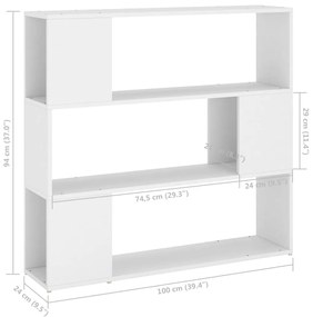 Estante/divisória 100x24x94 cm branco