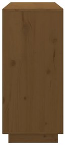 Aparador 111x34x75 cm madeira de pinho maciça castanho mel