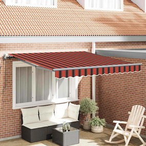 vidaXL Toldo Retrátil Automático em Laranja e Marrom, 300x250 cm