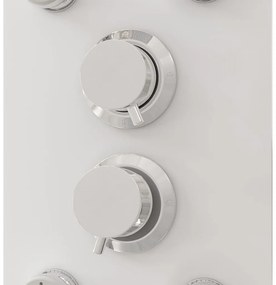 Coluna de duche vidro 25x47,5x130 cm branco