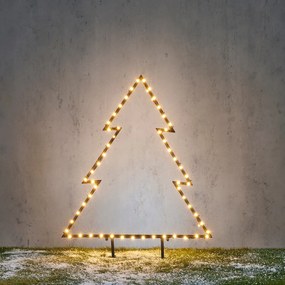 Holofote de Árvore de Natal Preto 71cm incl. LED IP44 - Kas