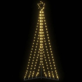 vidaXL LED Árvore de Natal 339 LEDs Branco Quente 182 cm