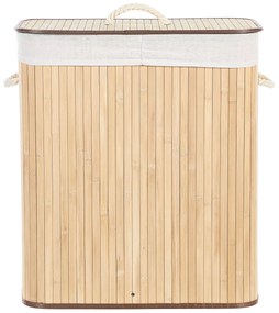 Cesto em madeira de bambu clara 60 cm KANDY Beliani