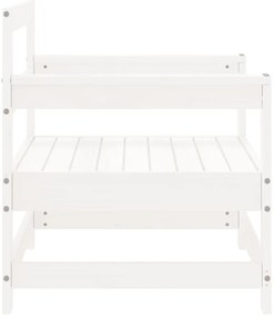 Cadeiras de jardim 2 pcs madeira de pinho maciça branco