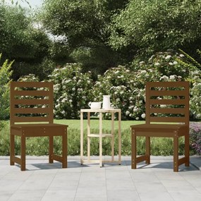 Cadeiras jardim 2pcs 40,5x48x91,5 cm pinho maciço castanho-mel
