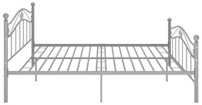 Estrutura de cama 180x200 cm metal cinzento
