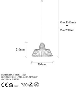 Chandelier Hakcu – Dourado Brilhante – 30 x 30 x 116 cm