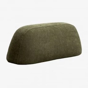 Apoio De Braços Para Sofá Modular Estofado Giorgia Tecido Verde Exército - Sklum