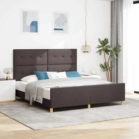 Estrutura da Cama vidaXL Castanho 180x200 cm Tecido