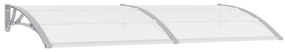 144821 vidaXL Toldo para porta 240x80 cm PC cinzento e transparente