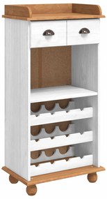 vidaXL Armário de Vinho ASKIM Branco 57 x 37 x 114 cm