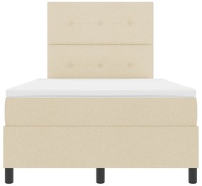 Cama Box com Colchão Creme 120x200 cm Tecido