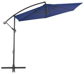 Guarda-sol cantilever mastro alumínio 300 cm azul