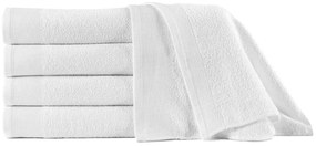 vidaXL Toalhas de banho 5 pcs algodão 450 g 70x140 cm branco