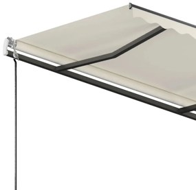 Toldo retrátil manual independente 300x250 cm cor creme