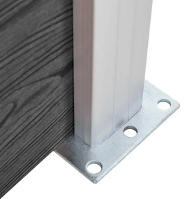 Conjunto painel de cerca 526x146 cm WPC preto