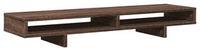 Suporte monitor 100x27x15cm derivados madeira carvalho castanho
