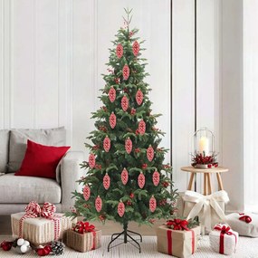 vidaXL Decoração de Árvore de Natal 40 pcs Vermelho