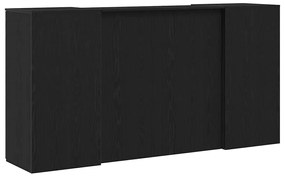 Balcão de recepção 200x50x103,5 cm madeira carvalho preto