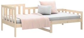 Sofá-cama sem colchão 90x200 cm madeira de pinho maciça