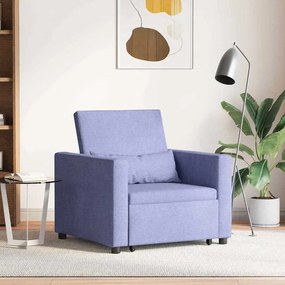 vidaXL Sofá cama single Jeans Azul 90 x 165 x 87 cm tecido