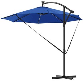 Guarda-sol de Bananeira Cantilever com bloqueio azul ciano