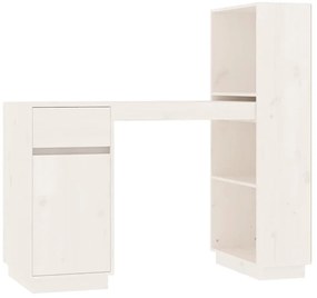 Secretária 110x53x117 cm madeira de pinho maciça branco