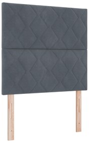 Estrutura de Cama vidaXL Cinza Escuro 90x190 cm Veludo
