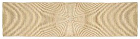 vidaXL Tapete Natural e Branco 80 x 400 cm Juta