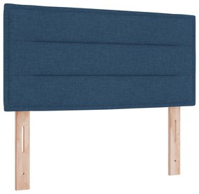 Cama Box Spring com Colchão Azul 90x200 cm Tecido