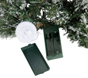 Grinalda de Natal branca com vermelho 270cm incl. LED com temporizador - Jack