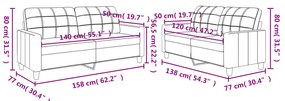 2 pcs conjunto sofás c/ almofadões couro artif. cor cappuccino