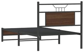 Estrutura cama s/ colchão derivados madeira carvalho castanho